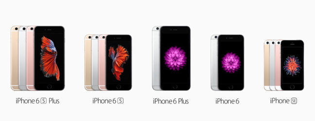 iPhone SE in comparisons with 6 and 6s models