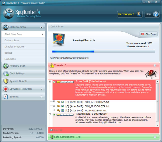 spyhunter malware security suite review