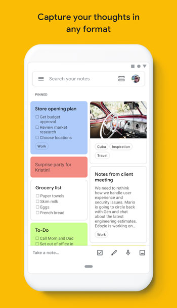 google keep onenote