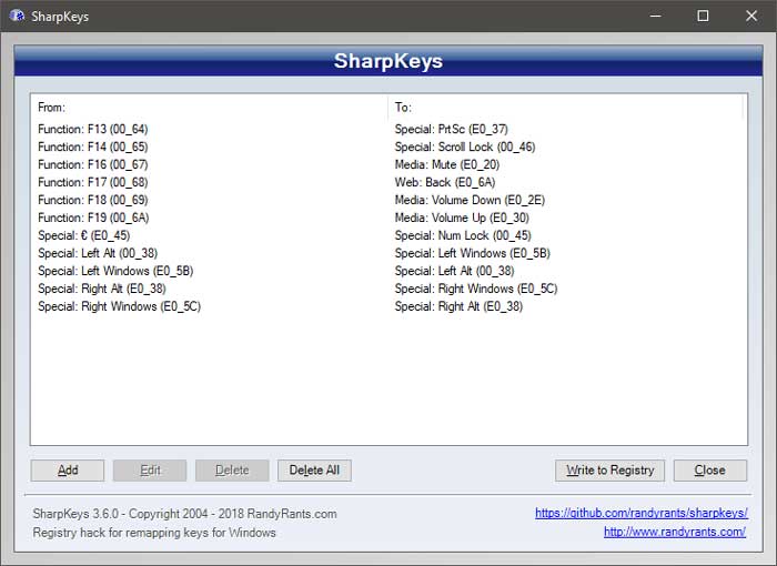 windows 10 not allowing registry edit sharpkeys