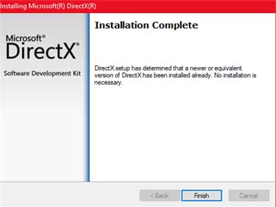 reinstalling directx 12