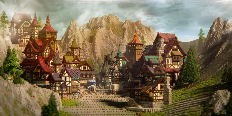 minecraft medieval village plan